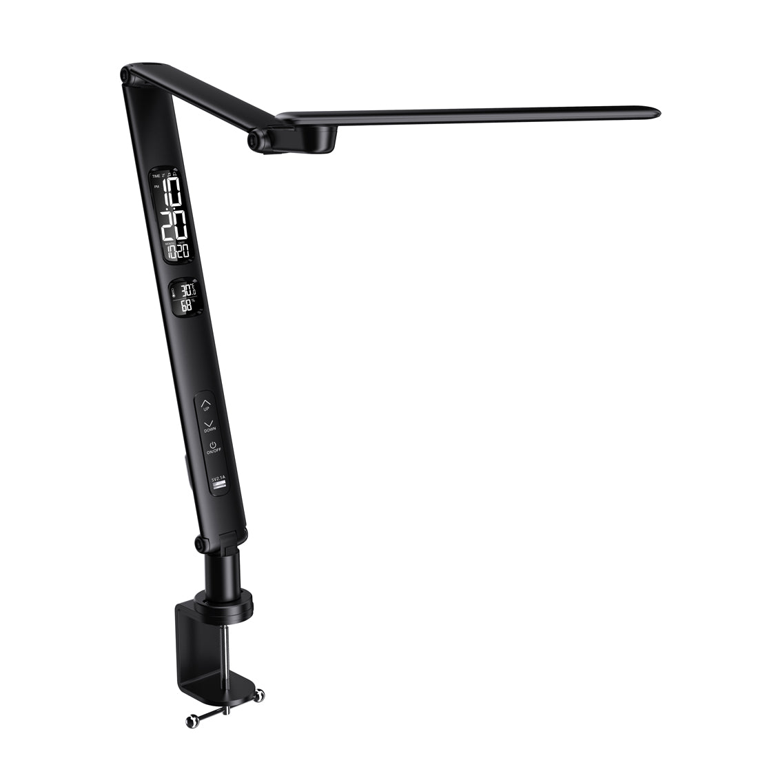 Clamp-on Multi-refraction LED Desk Lamp (Black)