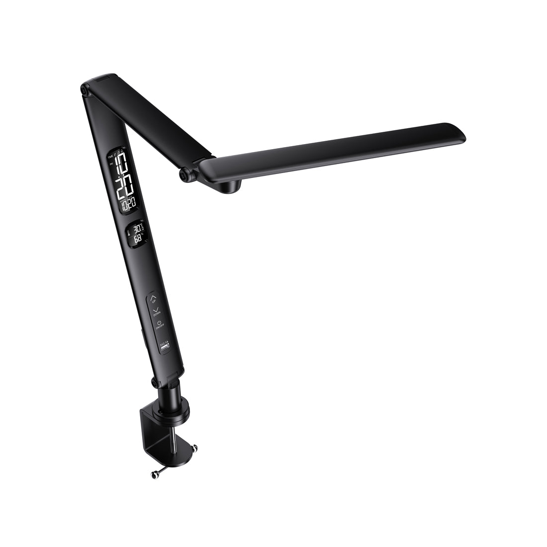 Clamp-on Multi-refraction LED Desk Lamp (Black)