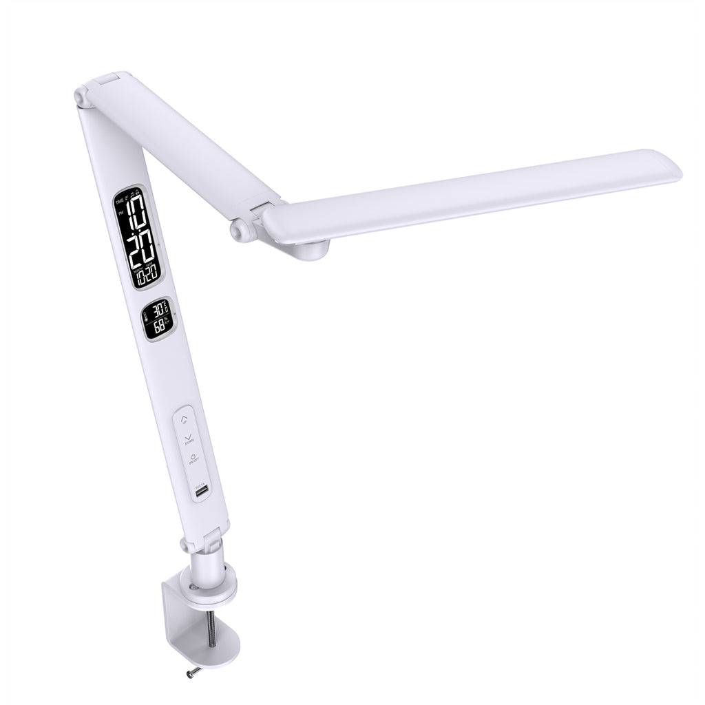 Clamp-on Multi-refraction LED Desk Lamp (White)