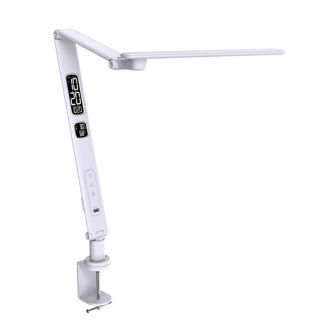 Clamp-on Multi-refraction LED Desk Lamp (White)