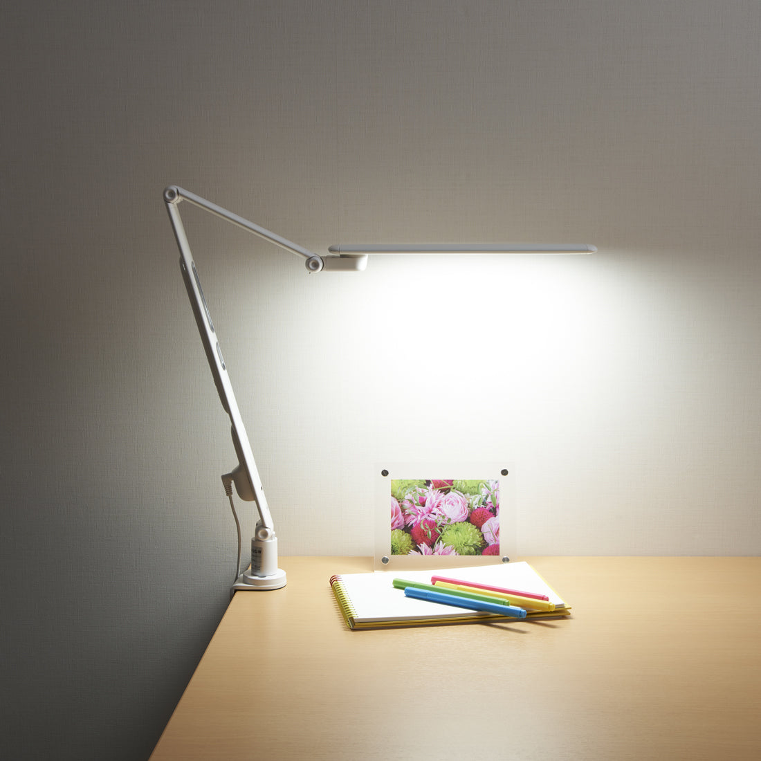Clamp-on Multi-refraction LED Desk Lamp (White)